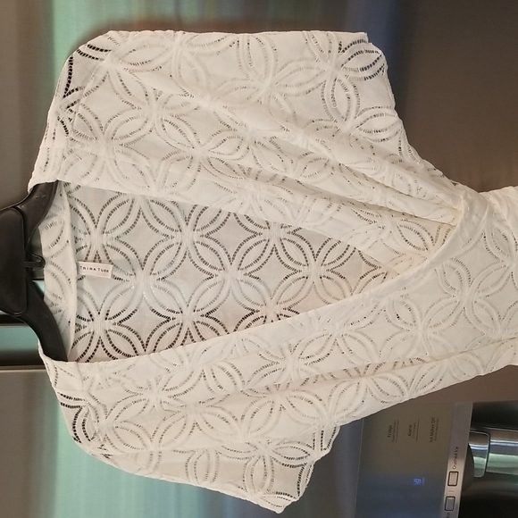 💕TRINA TURK💕 Pacheco Wrap Crochet Dress ~ Swimsuit Cover-Up White NWOT - Picture 13 of 16